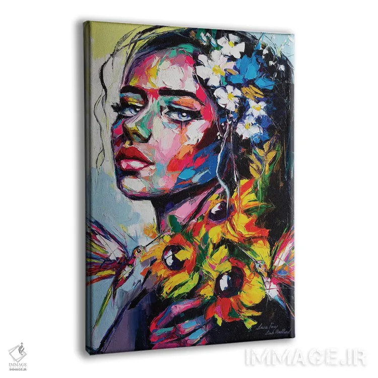 تابلو دکوراتیو گل سنتائور اثر لانا فری - نمای پرسپکتیو محصول