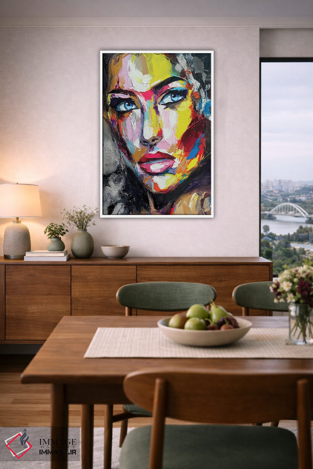 تابلو دکوراتیو ضربه نقره ای اثر لانا فری - D6W