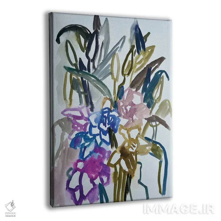 تابلو دکوراتیو نرگس ها و سوسن ها یک اثر لنکا اشتسنا - نمای پرسپکتیو محصول