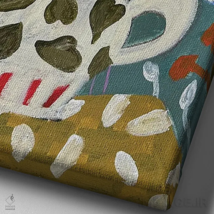 تابلو دکوراتیو پایان تابستان اثر لنکا اشتسنا - نمای نزدیک بافت بوم