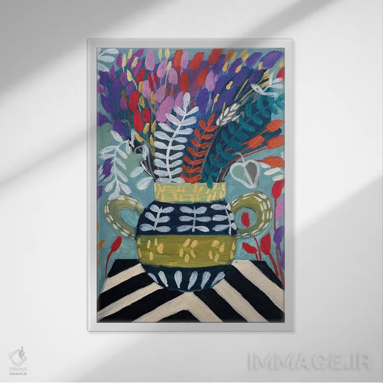 تابلو دکوراتیو پایان تابستان یک اثر لنکا اشتسنا - نمای قابدار سفید