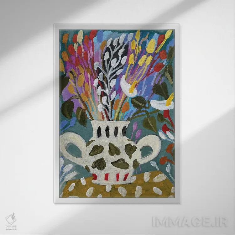 تابلو دکوراتیو پایان تابستان اثر لنکا اشتسنا - نمای قابدار سفید