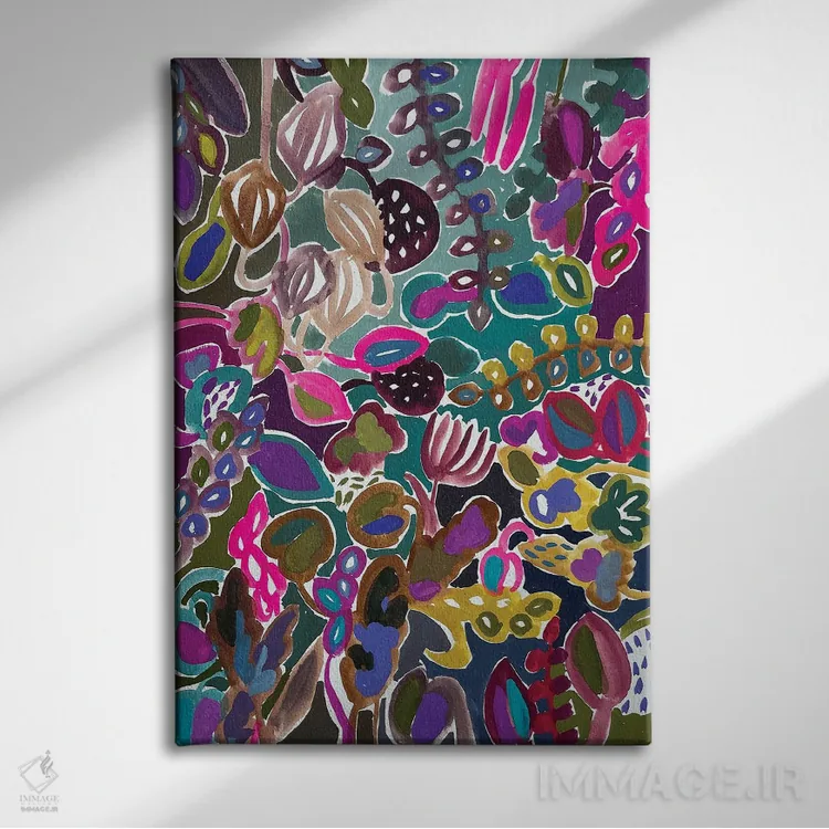تابلو دکوراتیو گل ها هفتم اثر لنکا اشتسنا - نمای روبهرو روی دیوار