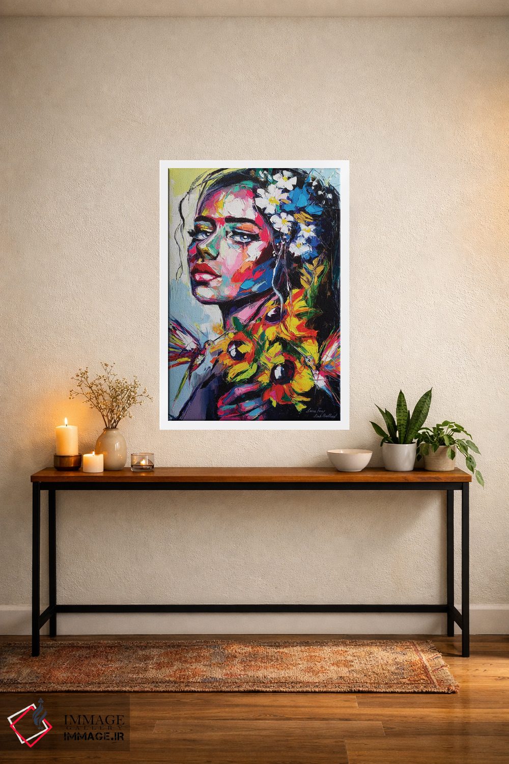 تابلو دکوراتیو گل سنتائور اثر لانا فری - D2W