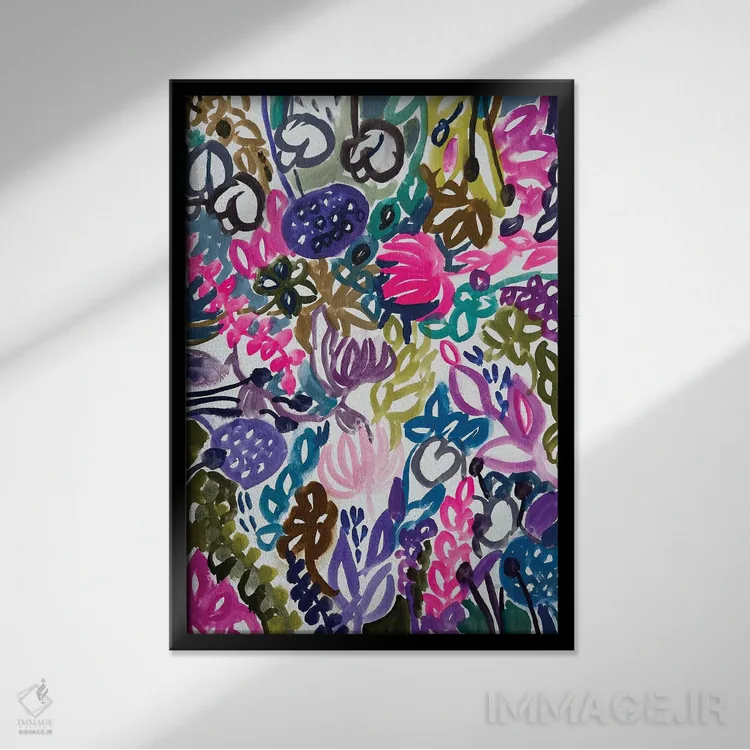 تابلو دکوراتیو گل ها سیزدهم اثر لنکا اشتسنا - نمای قابدار مشکی