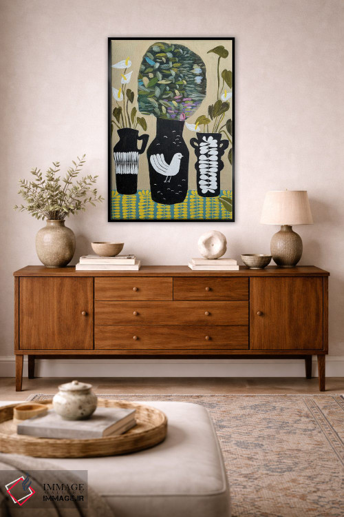 تابلو دکوراتیو توقف و بوییدن گل ها اثر لنکا اشتسنا - D4B