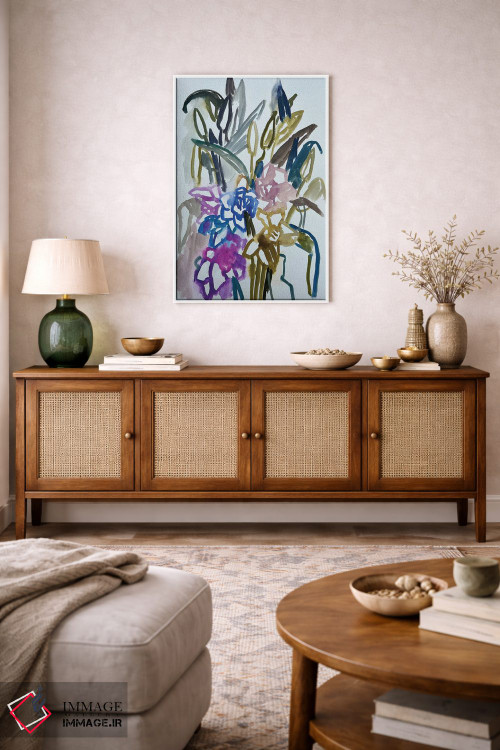 تابلو دکوراتیو نرگس ها و سوسن ها یک اثر لنکا اشتسنا - D1W