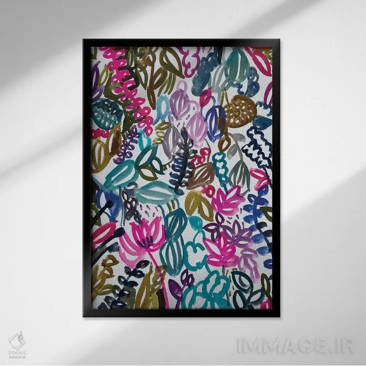 تابلو دکوراتیو گل ها دهم اثر لنکا اشتسنا - نمای قابدار مشکی