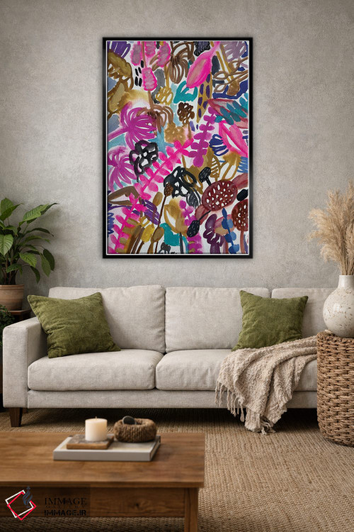 تابلو دکوراتیو گل ها یک اثر لنکا اشتسنا - D1B