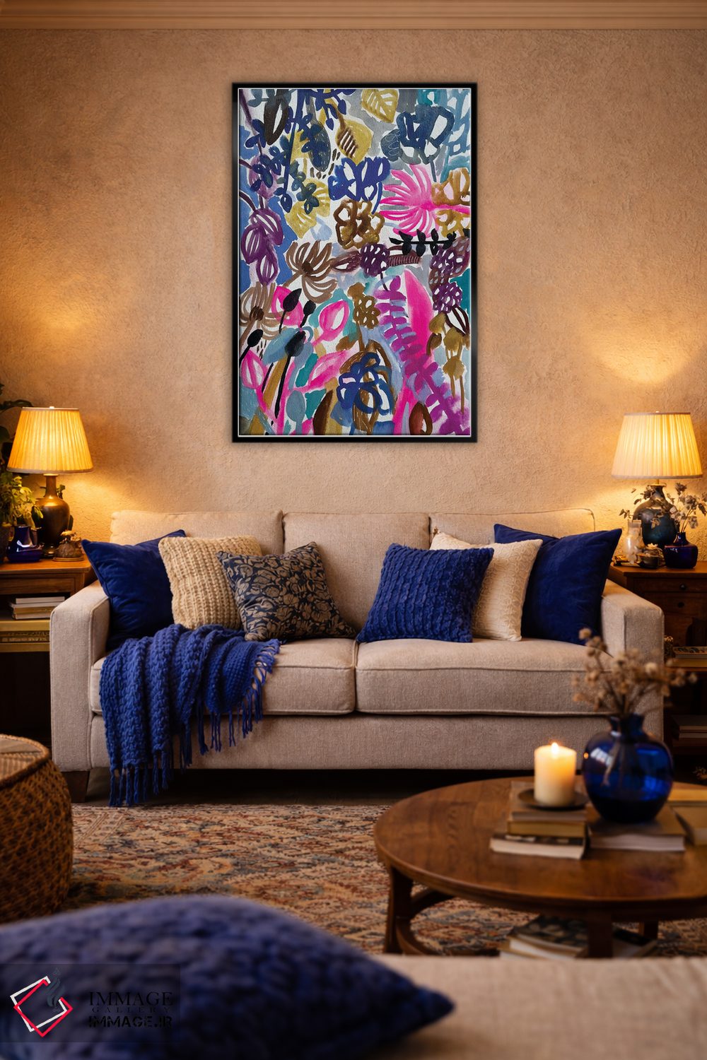 تابلو دکوراتیو گل ها اثر لنکا اشتسنا - D4B