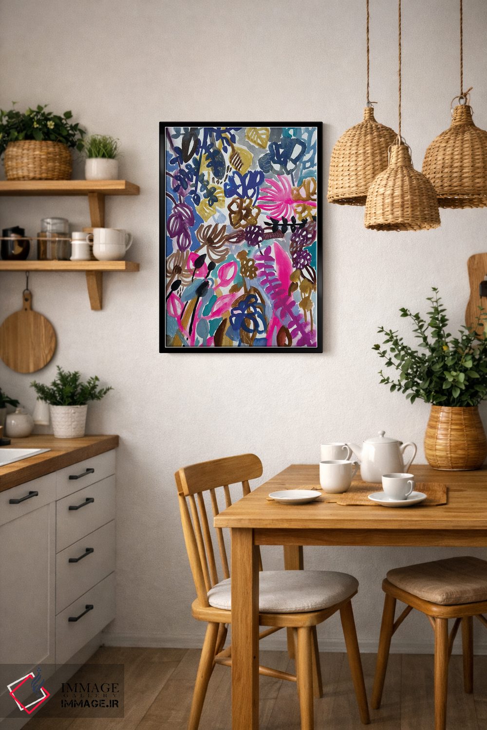 تابلو دکوراتیو گل ها اثر لنکا اشتسنا - D5B