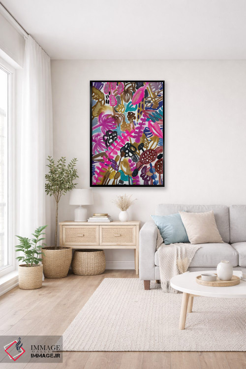 تابلو دکوراتیو گل ها یک اثر لنکا اشتسنا - D4B