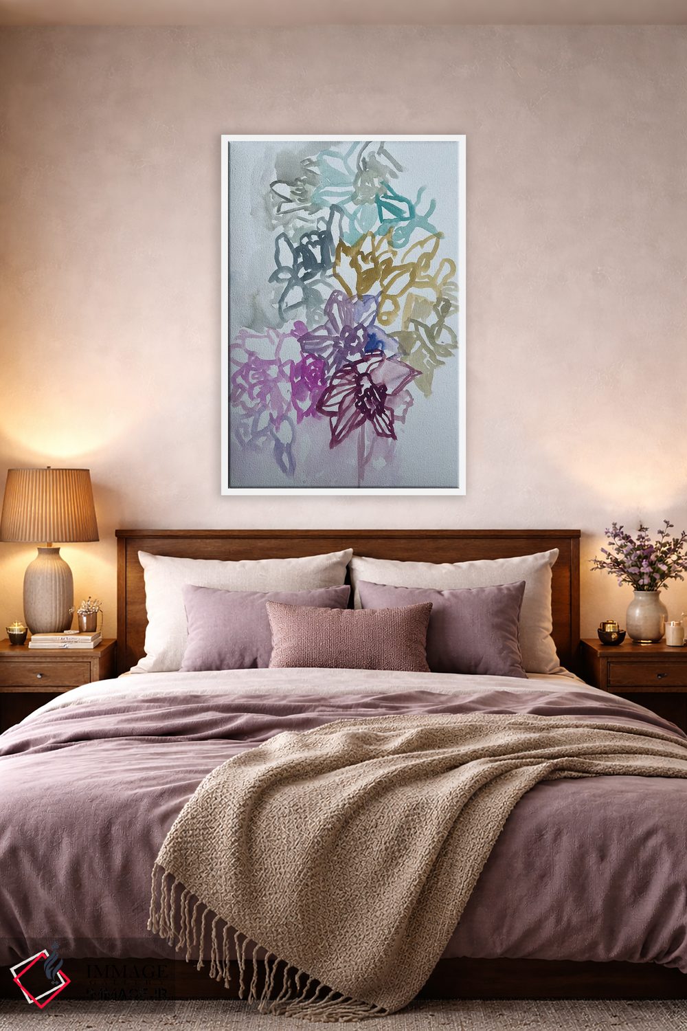 تابلو دکوراتیو نرگس ها دو اثر لنکا اشتسنا - D3W