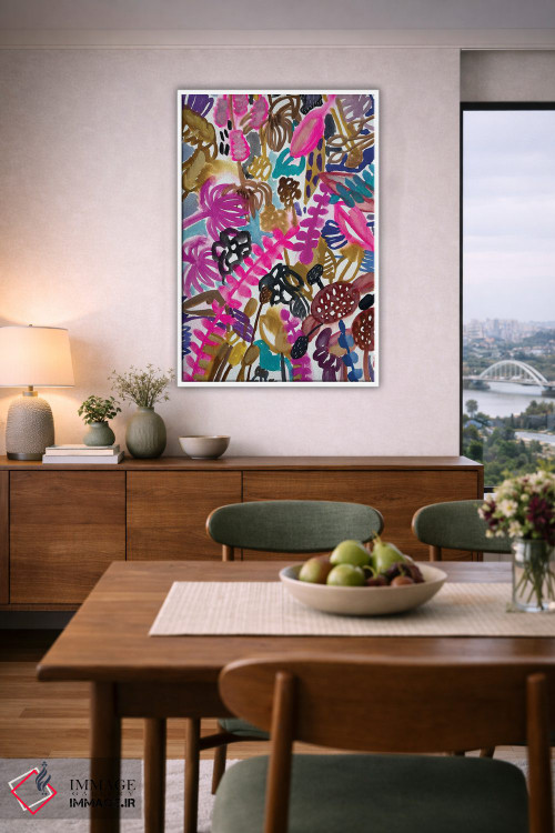 تابلو دکوراتیو گل ها یک اثر لنکا اشتسنا - D6W