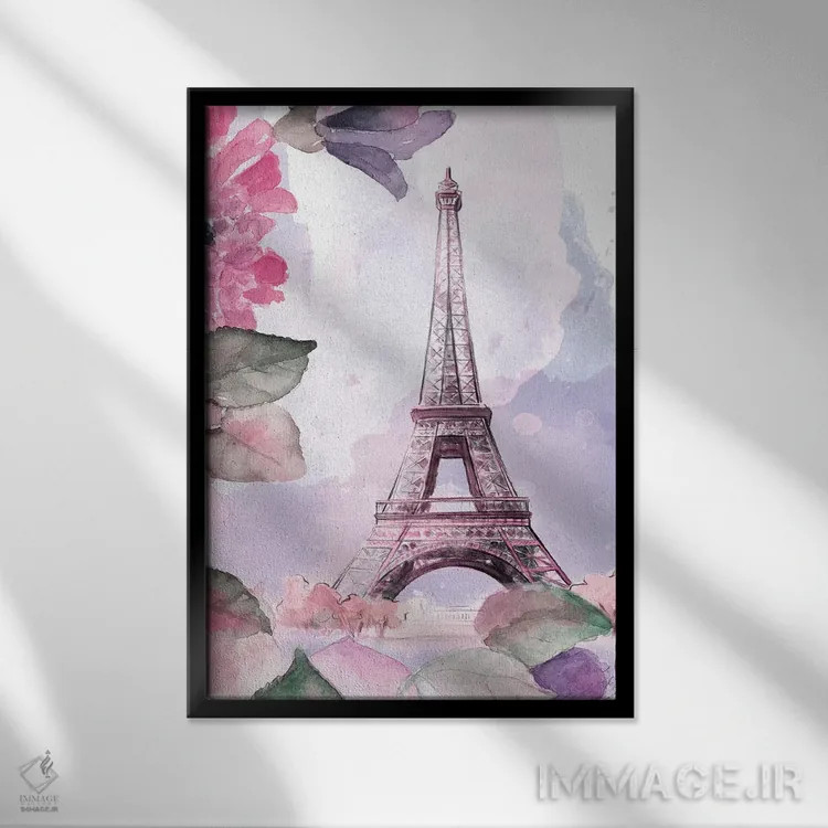 تابلو دکوراتیو "شکوفه های پاریسی I" اثر لینی لورث - نمای قابدار مشکی