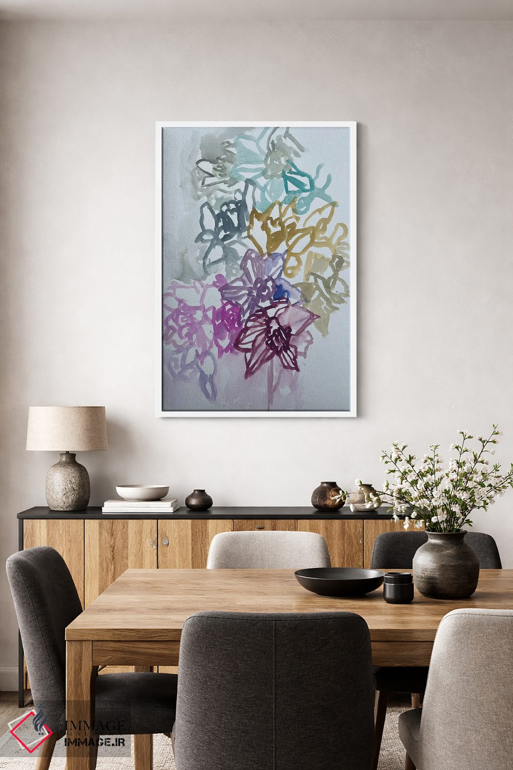 تابلو دکوراتیو نرگس ها دو اثر لنکا اشتسنا - D4W