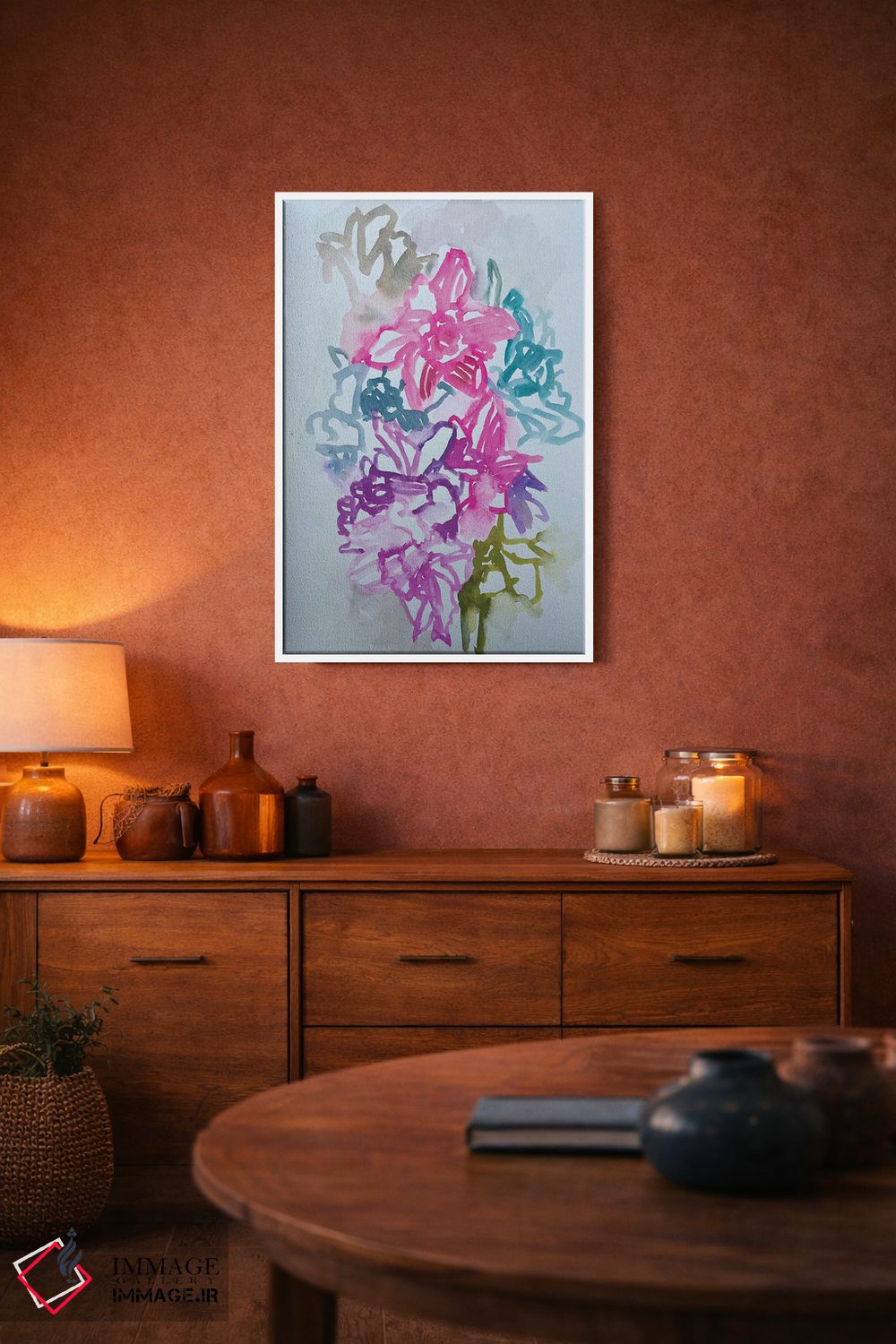 تابلو دکوراتیو نرگس ها سه اثر لنکا اشتسنا - D3W