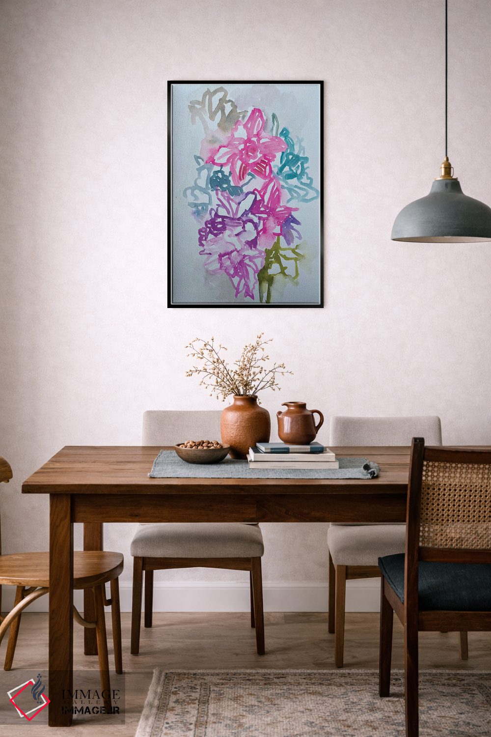 تابلو دکوراتیو نرگس ها سه اثر لنکا اشتسنا - D6B