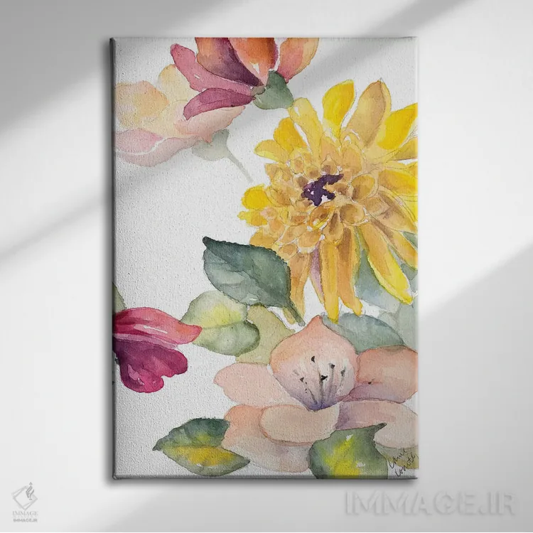 تابلو دکوراتیو "زیر آسمان های چمن II" اثر لینی لورث - نمای روبهرو روی دیوار