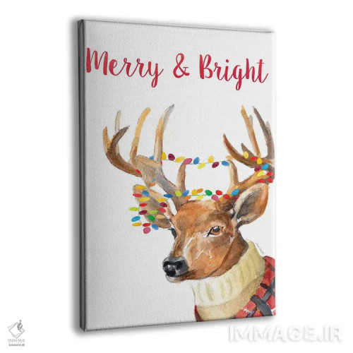 تابلو دکوراتیو "گوزن شمالی شاد و روشن" اثر لینی لورث - نمای پرسپکتیو محصول