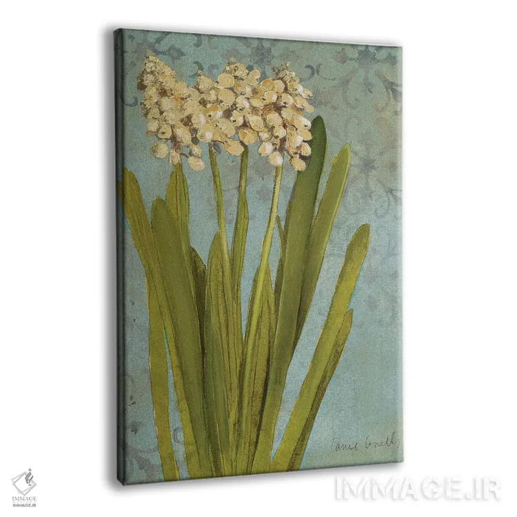 تابلو دکوراتیو "سنبل روی فیروزه ای II" اثر لینی لورث - نمای پرسپکتیو محصول