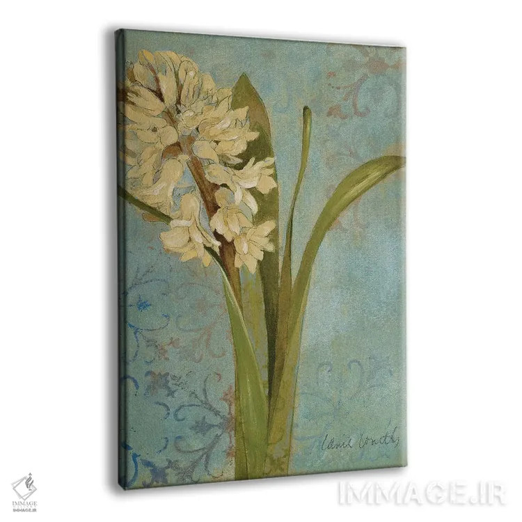 تابلو دکوراتیو "سنبل روی فیروزه ای I" اثر لینی لورث - نمای پرسپکتیو محصول