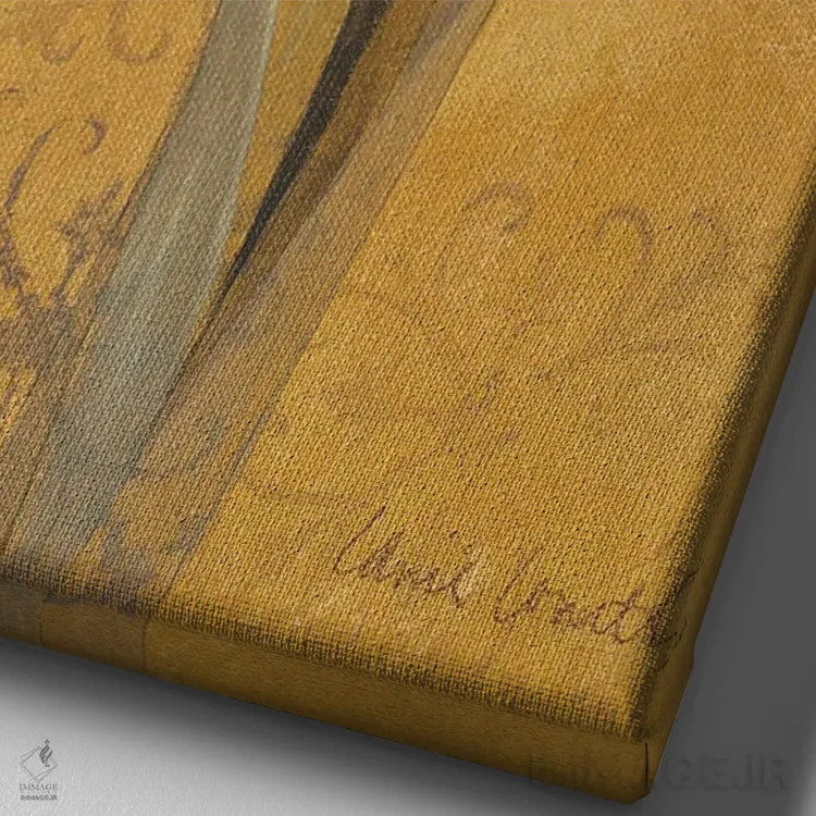 تابلو دکوراتیو "سنبل I" اثر لینی لورث - نمای نزدیک بافت بوم