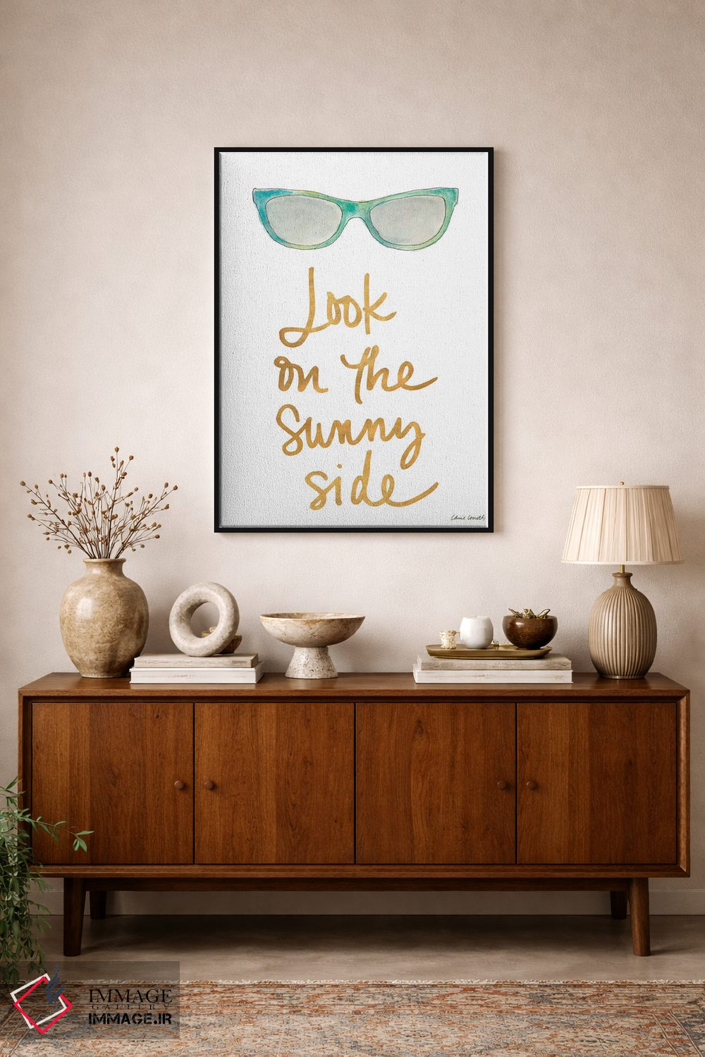 تابلو دکوراتیو "سایه های سبزآبی سمت آفتابی" اثر لینی لورث - D2B