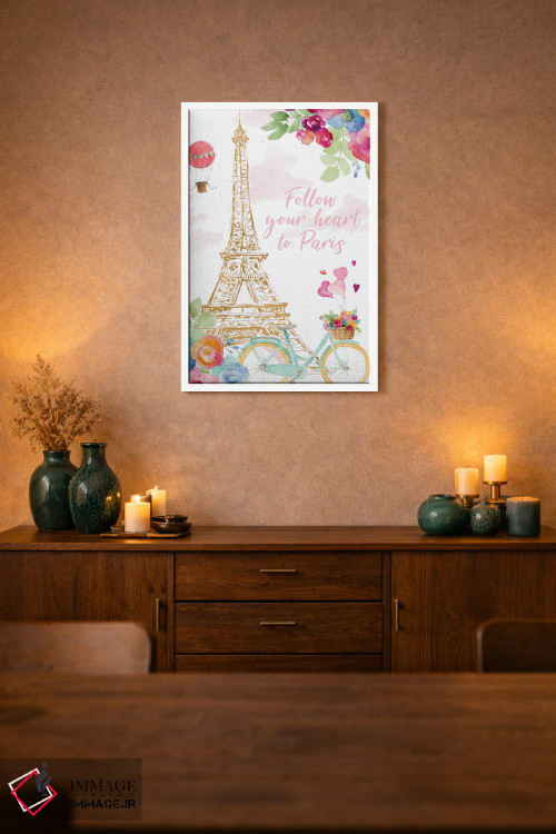 تابلو دکوراتیو "دوچرخه سواری در پاریس" اثر لینی لورث - D1W