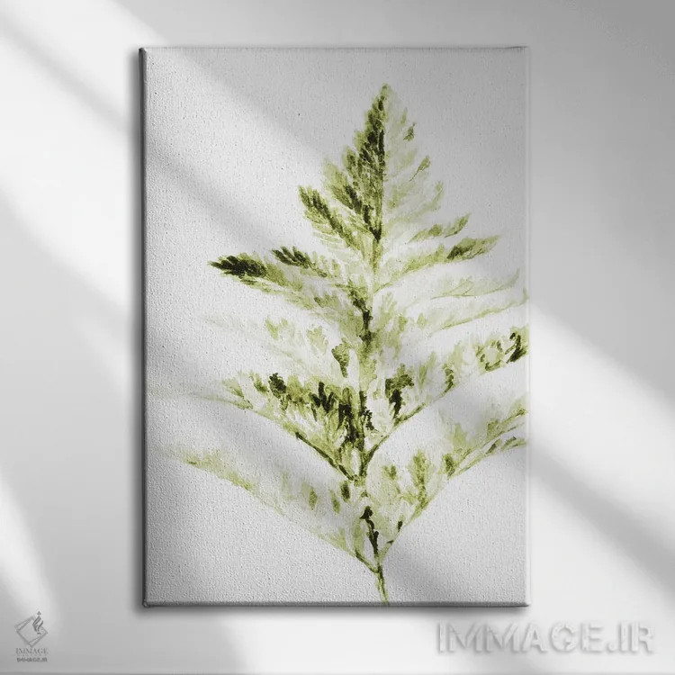 تابلو دکوراتیو "شاخه تنها I" اثر لینی لورث - نمای روبهرو روی دیوار