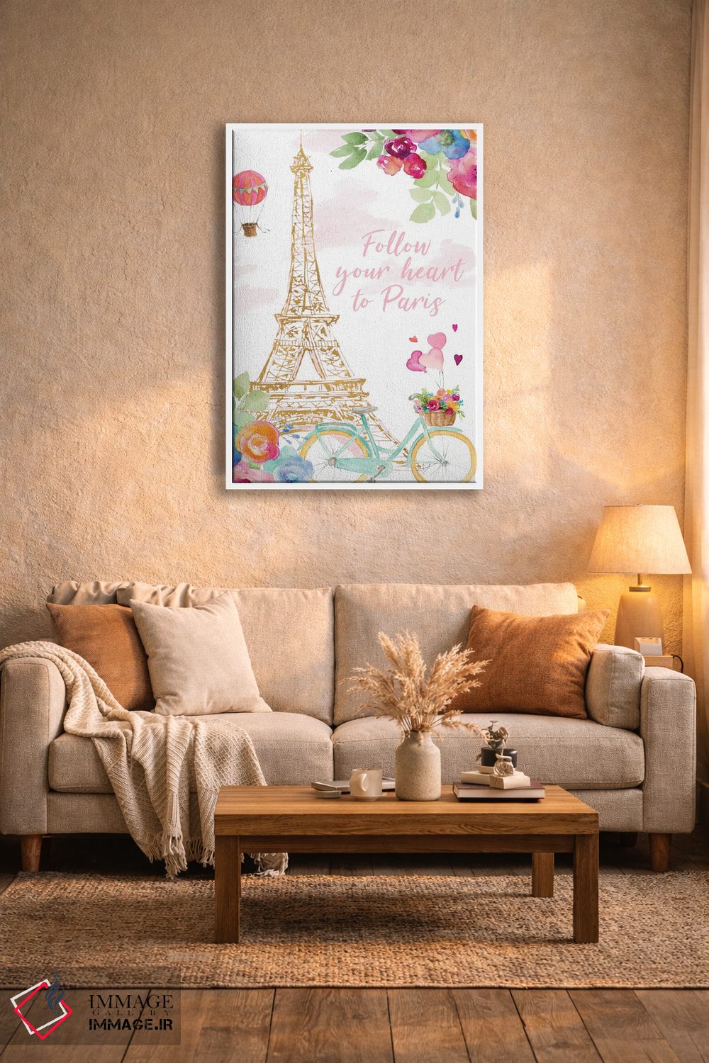 تابلو دکوراتیو "دوچرخه سواری در پاریس" اثر لینی لورث - D3W