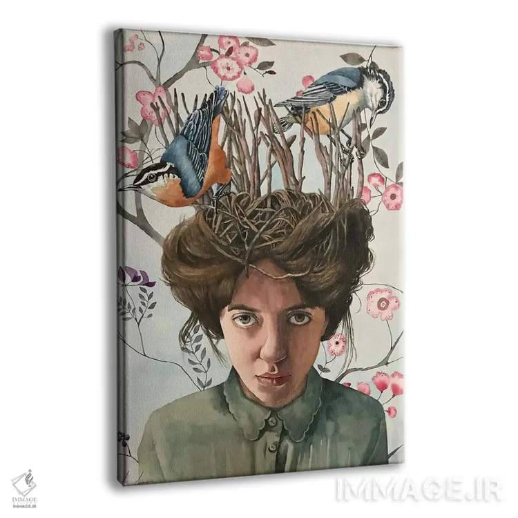 تابلو دکوراتیو "لانه پرندگان" اثر لیزا لنون - نمای پرسپکتیو محصول