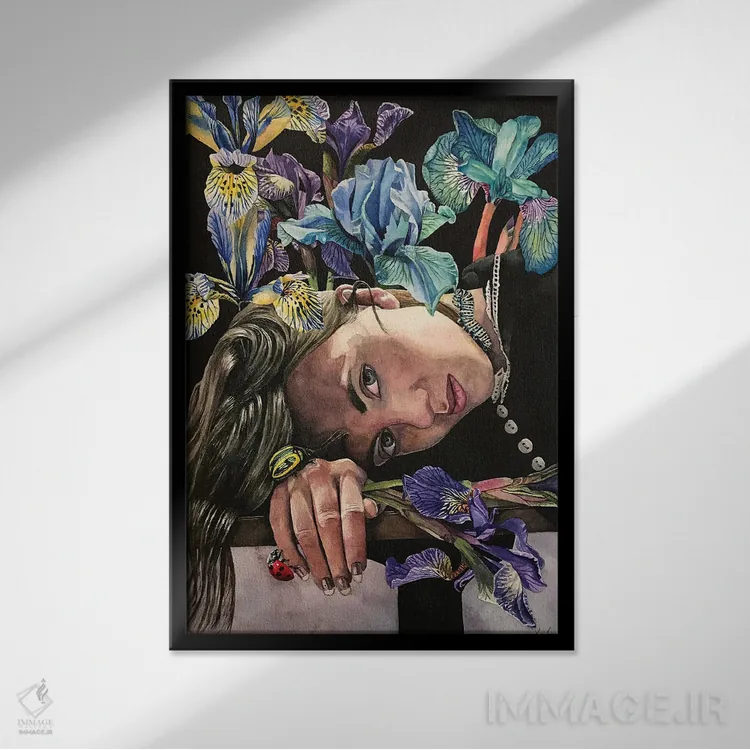 تابلو دکوراتیو "طبیعت" اثر لیزا لنون - نمای قابدار مشکی