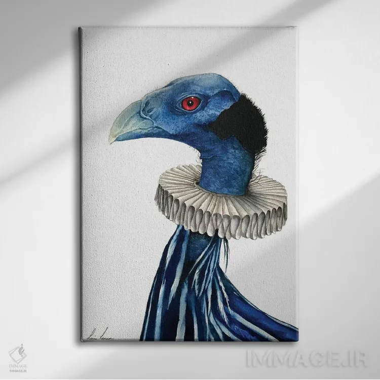 تابلو دکوراتیو "آقای مرغ جنگلی" اثر لیزا لنون - نمای روبهرو روی دیوار