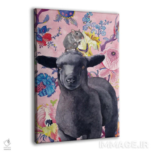 تابلو دکوراتیو "گوسفند سیاه" اثر لیزا لنون - نمای پرسپکتیو محصول