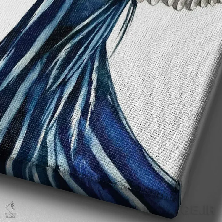 تابلو دکوراتیو "آقای مرغ جنگلی" اثر لیزا لنون - نمای نزدیک بافت بوم