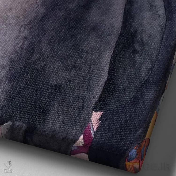 تابلو دکوراتیو "گوسفند سیاه" اثر لیزا لنون - نمای نزدیک بافت بوم