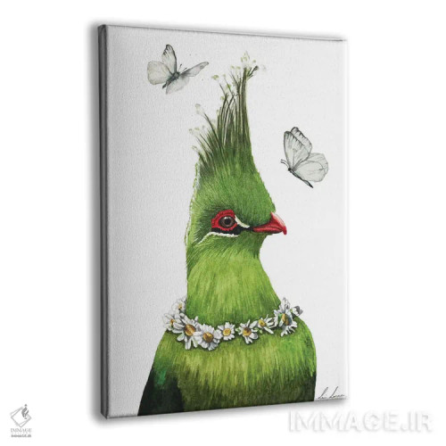 تابلو دکوراتیو "پرنده سبز" اثر لیزا لنون - نمای پرسپکتیو محصول