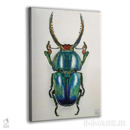 تابلو دکوراتیو "حشره آبی" اثر لیزا لنون - نمای پرسپکتیو محصول