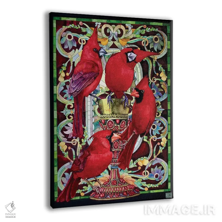 تابلو دکوراتیو "جام مرجانی" اثر لیزا لنون - نمای پرسپکتیو محصول