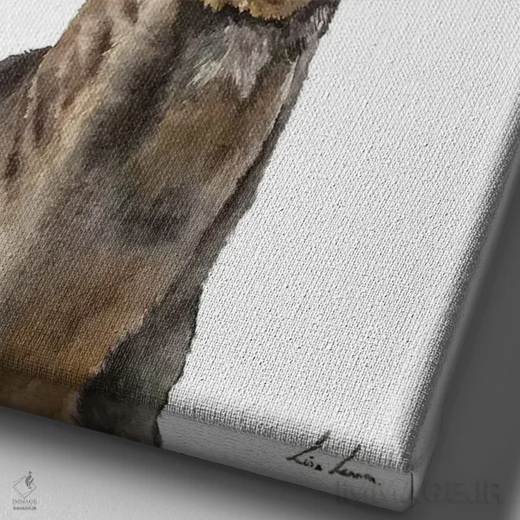 تابلو دکوراتیو "گوزن نر" اثر لیزا لنون - نمای نزدیک بافت بوم