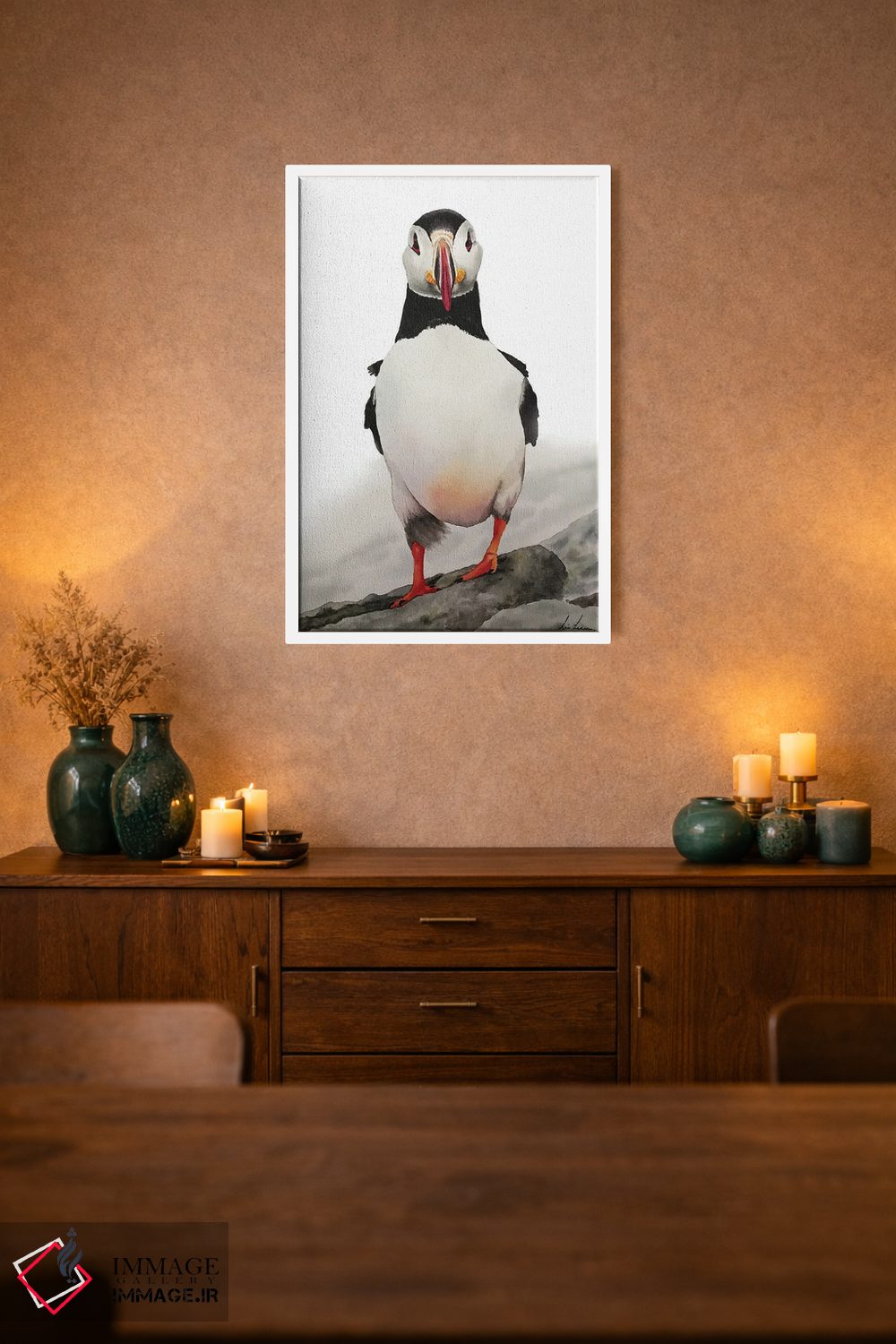 تابلو دکوراتیو "پافین " اثر لیزا لنون - D1W