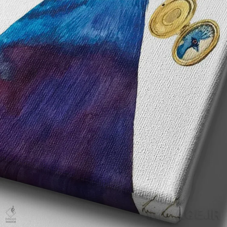 تابلو دکوراتیو "قفل آویز" اثر لیزا لنون - نمای نزدیک بافت بوم