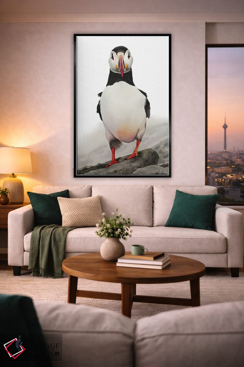 تابلو دکوراتیو "پافین " اثر لیزا لنون - D2B