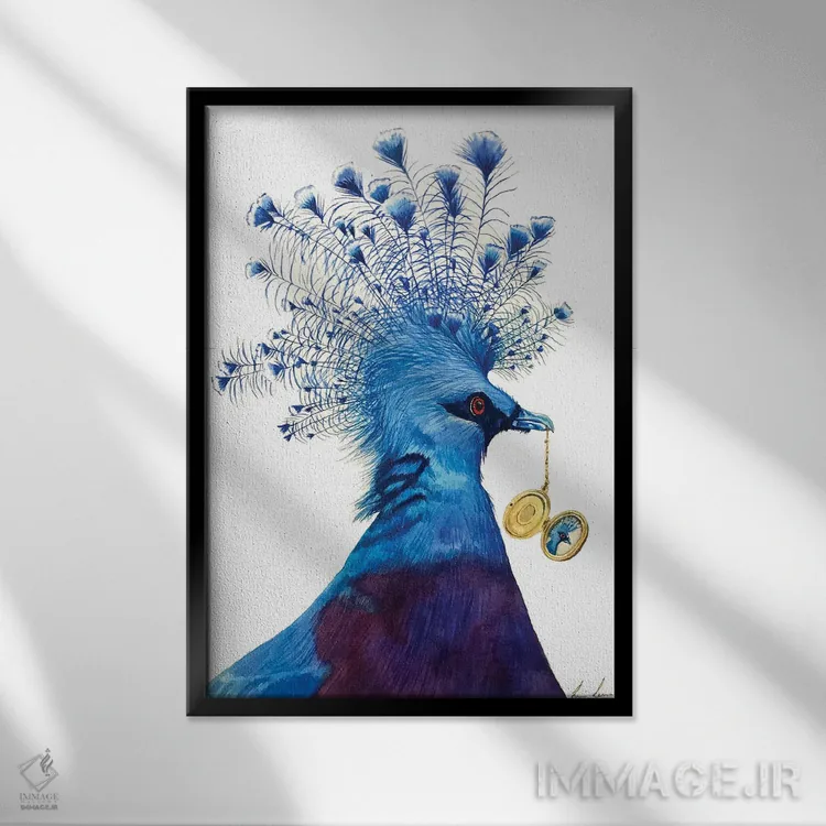 تابلو دکوراتیو "قفل آویز" اثر لیزا لنون - نمای قابدار مشکی