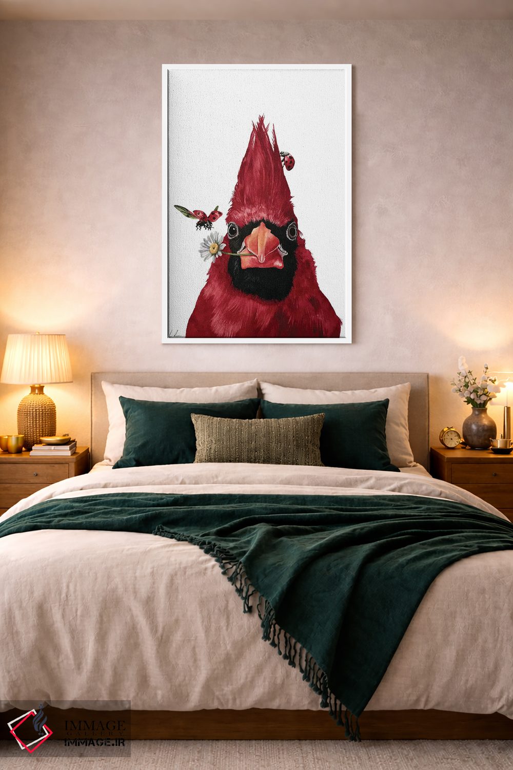 تابلو دکوراتیو "مرغ سینه سرخ و دوستان" اثر لیزا لنون - D1W