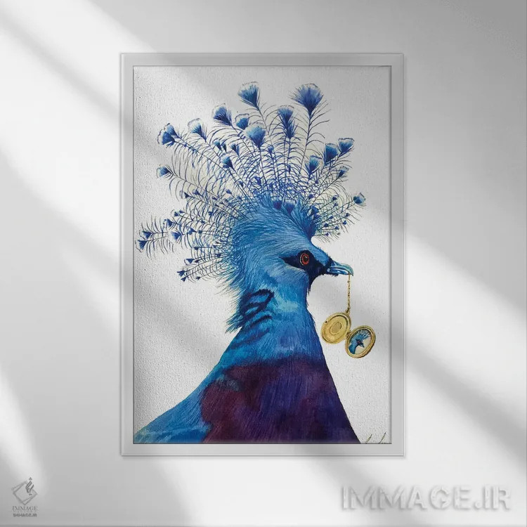 تابلو دکوراتیو "قفل آویز" اثر لیزا لنون - نمای قابدار سفید