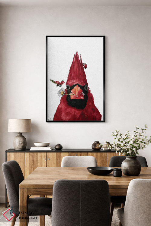 تابلو دکوراتیو "مرغ سینه سرخ و دوستان" اثر لیزا لنون - D5B