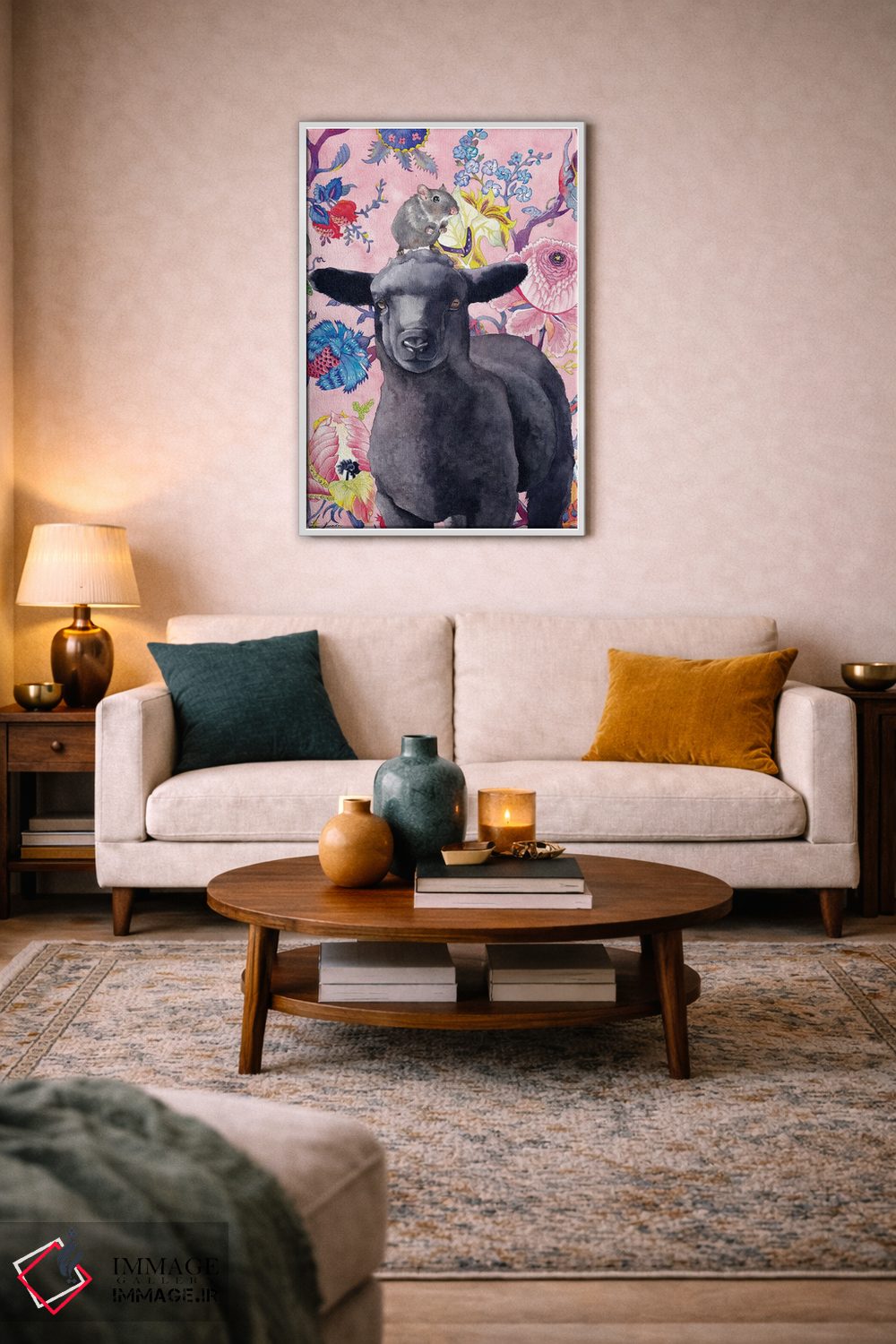 تابلو دکوراتیو "گوسفند سیاه" اثر لیزا لنون - D3W