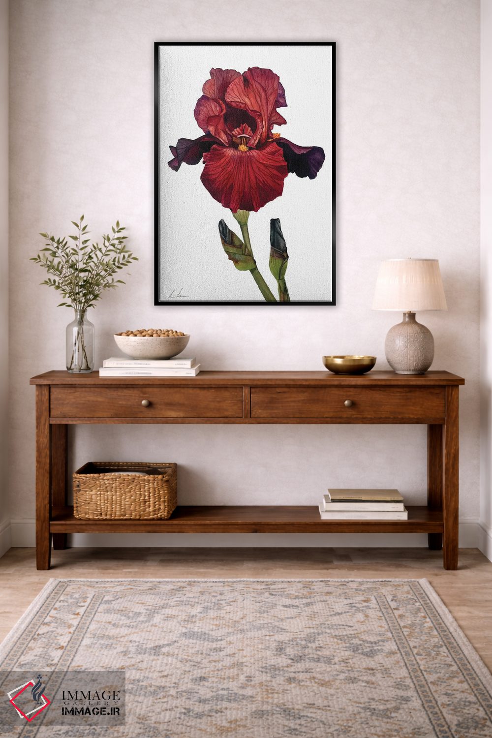 تابلو دکوراتیو "زنبق قرمز" اثر لیزا لنون - D6B